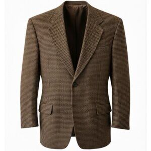 Vinatge Canali Proposta Brown Cashmere Wool Sport Coat Jacket Mens US Size 42 R